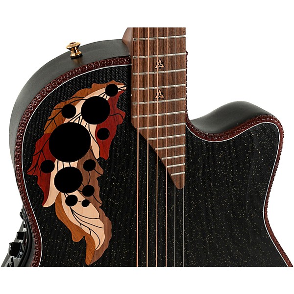 Ovation 2087GT Adamas Series Deep Contour Acoustic-Electric Guitar Black