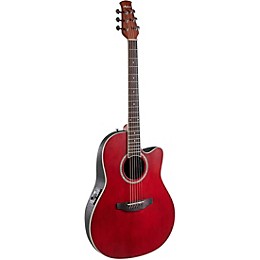 Applause AB24 Traditional Series Mid-Depth Acoustic-Electric Guitar Ruby Red