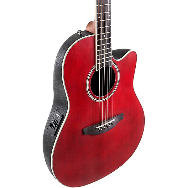 Applause AB24 Traditional Series Mid-Depth Acoustic-Electric Guitar Ruby Red