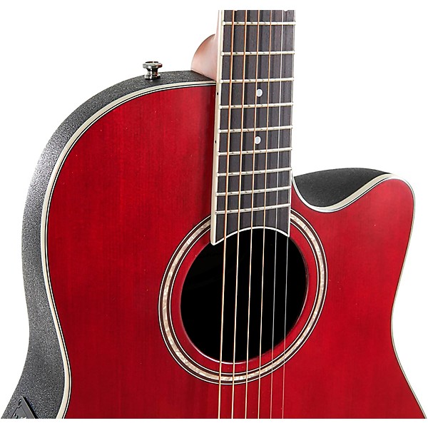 Applause AB24 Traditional Series Mid-Depth Acoustic-Electric Guitar Ruby Red