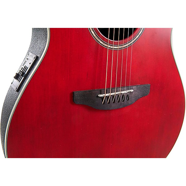 Applause AB24 Traditional Series Mid-Depth Acoustic-Electric Guitar Ruby Red