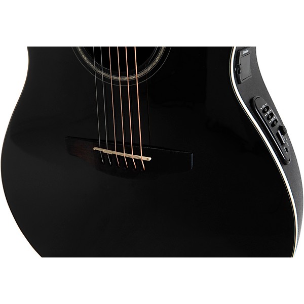 Ovation CS24L-5G Celebrity Series Traditional Mid-Depth Left-Handed Acoustic-Electric Guitar Black