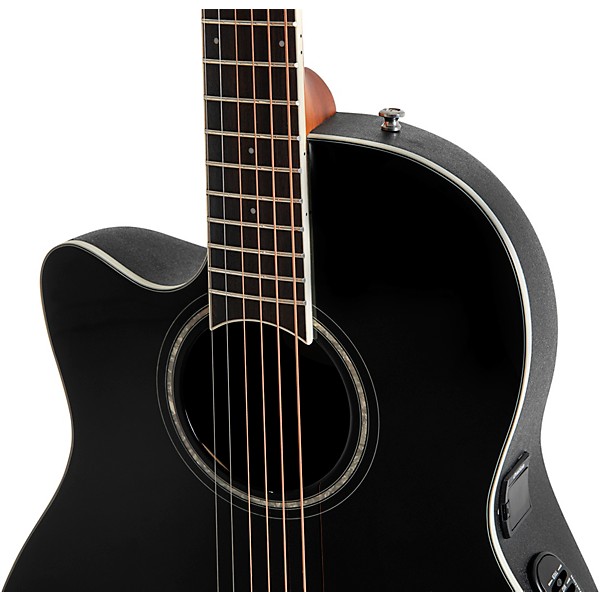 Ovation CS24L-5G Celebrity Series Traditional Mid-Depth Left-Handed Acoustic-Electric Guitar Black