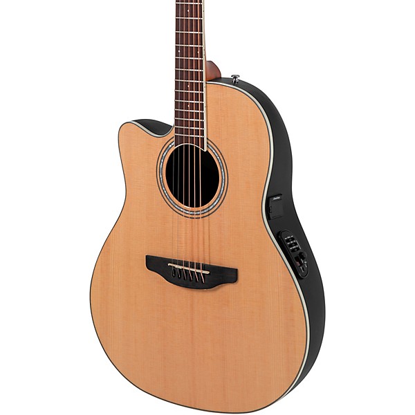 Ovation CS24L Celebrity Series Traditional Mid-Depth Left-Handed Acoustic-Electric Guitar Natural