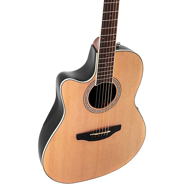 Ovation CS24L Celebrity Series Traditional Mid-Depth Left-Handed Acoustic-Electric Guitar Natural