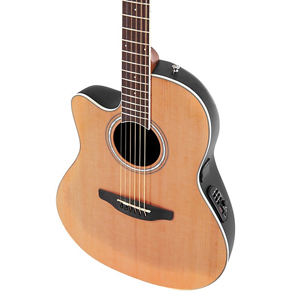 Ovation CS24L Celebrity Series Traditional Mid-Depth Left-Handed Acoustic-Electric Guitar Natural