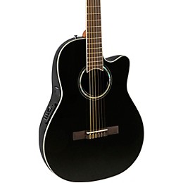 Ovation CS24C Celebrity Series Traditional Mid-Depth Nylon-String Classical Acoustic-Electric Guitar Black