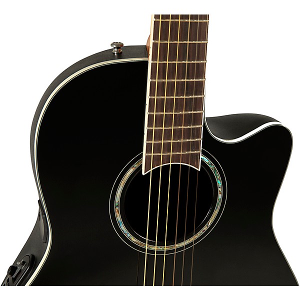 Ovation CS24C Celebrity Series Traditional Mid-Depth Nylon-String Classical Acoustic-Electric Guitar Black