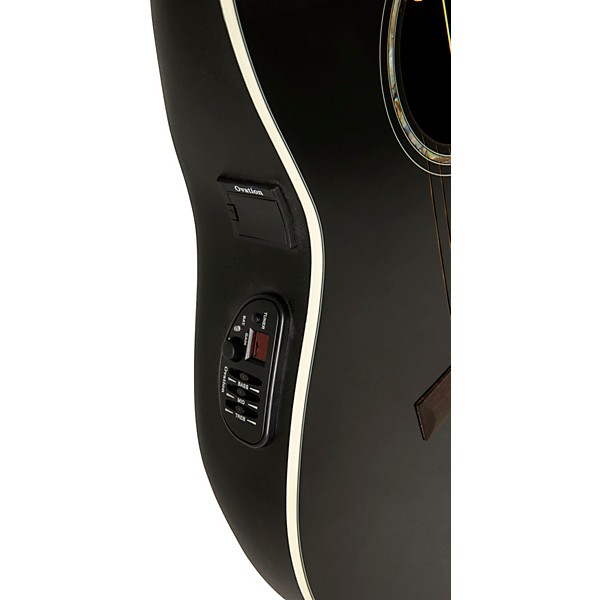 Ovation CS24C Celebrity Series Traditional Mid-Depth Nylon-String Classical Acoustic-Electric Guitar Black