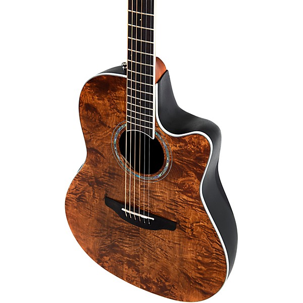 Ovation CS24P Celebrity Series Traditional Plus Mid-Depth Acoustic-Electric Guitar Nutmeg Burled Maple