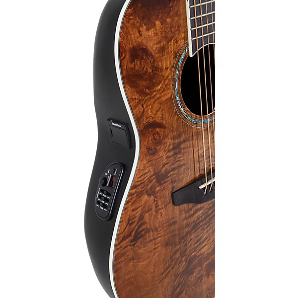 Ovation CS24P Celebrity Series Traditional Plus Mid-Depth Acoustic-Electric Guitar Nutmeg Burled Maple