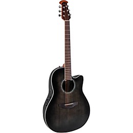 Ovation CS24P Celebrity Series Traditional Plus Mid-Depth Acoustic-Electric Guitar Transparent Blackburst Flame
