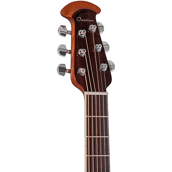 Ovation CS24P Celebrity Series Traditional Plus Mid-Depth Acoustic-Electric Guitar Transparent Blackburst Flame