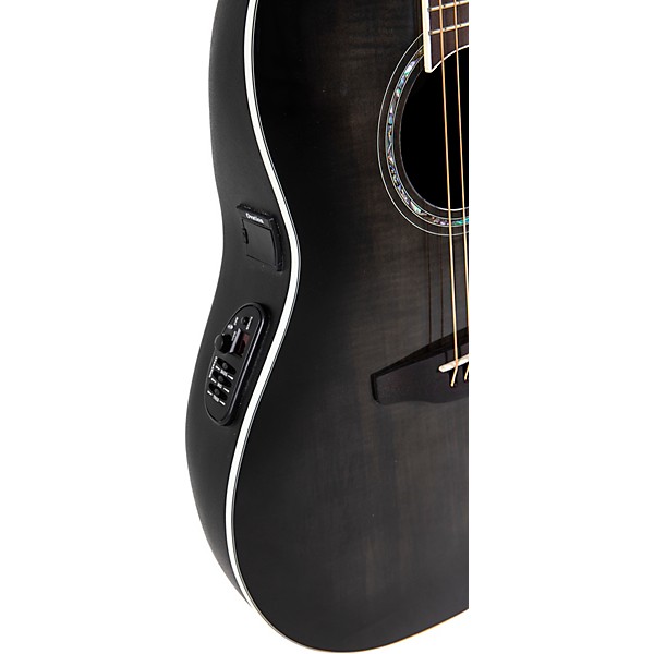 Ovation CS24P Celebrity Series Traditional Plus Mid-Depth Acoustic-Electric Guitar Transparent Blackburst Flame