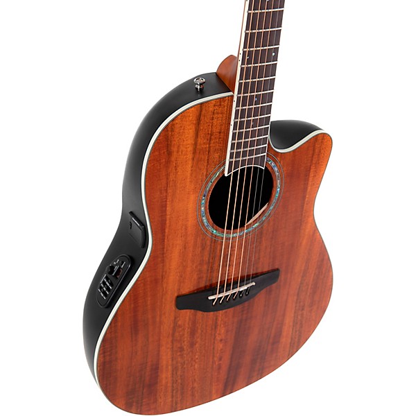 Ovation CS24P Celebrity Series Traditional Plus Mid-Depth Acoustic-Electric Guitar Figured Koa