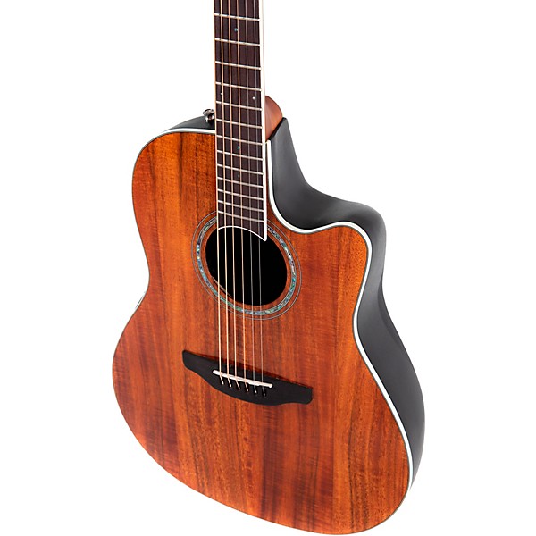 Ovation CS24P Celebrity Series Traditional Plus Mid-Depth Acoustic-Electric Guitar Figured Koa