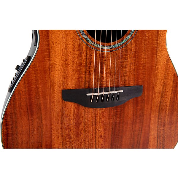 Ovation CS24P Celebrity Series Traditional Plus Mid-Depth Acoustic-Electric Guitar Figured Koa