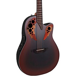 Ovation CE44 Celebrity Series Elite Mid-Depth Acoustic-Electric Guitar Reverse Red Burst