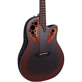 Ovation CE44 Celebrity Series Eli... Ovation CE44 Celebrity Series Elite Mid-Depth Acoustic-Electric Guitar Reverse Red Burst