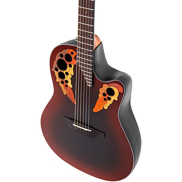 Ovation CE44 Celebrity Series Elite Mid-Depth Acoustic-Electric Guitar Reverse Red Burst