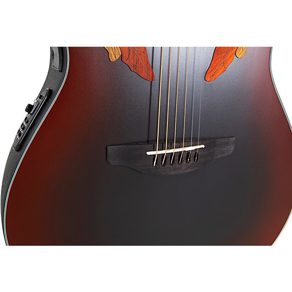 Ovation CE44 Celebrity Series Elite Mid-Depth Acoustic-Electric Guitar Reverse Red Burst