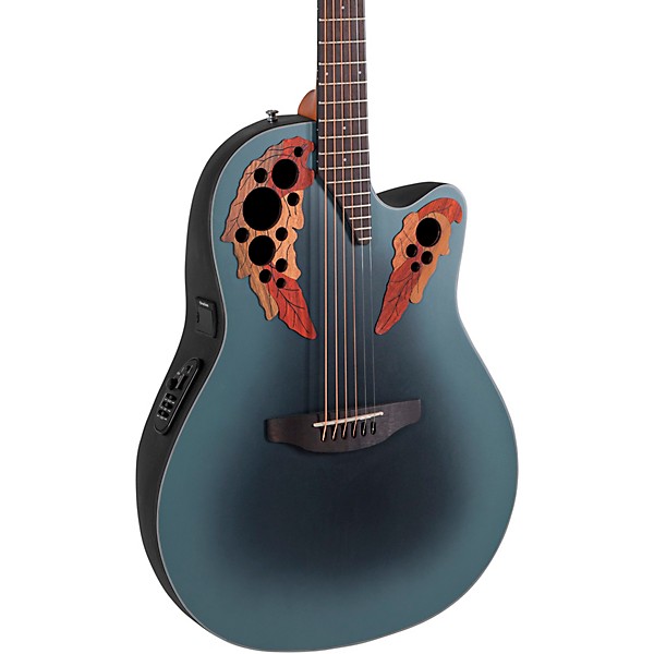 Ovation CE44 Celebrity Series Elite Mid-Depth Acoustic-Electric Guitar Reverse Blue Burst