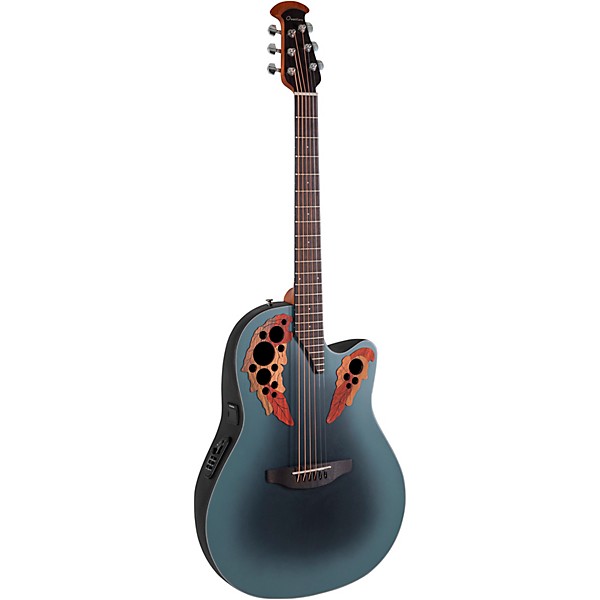 Ovation CE44 Celebrity Series Elite Mid-Depth Acoustic-Electric Guitar Reverse Blue Burst