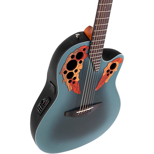 Ovation CE44 Celebrity Series Elite Mid-Depth Acoustic-Electric Guitar Reverse Blue Burst