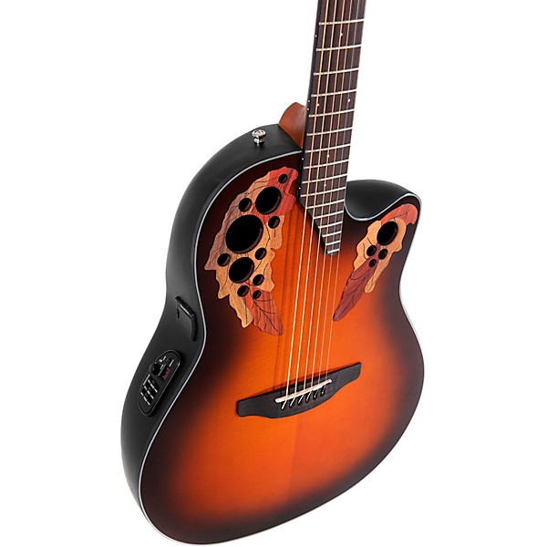 Ovation CE44 Celebrity Series Elite Mid-Depth Acoustic-Electric Guitar Sunburst