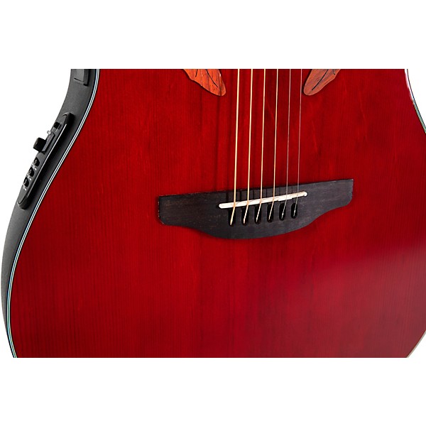 Ovation CE44 Celebrity Series Elite Mid-Depth Acoustic-Electric Guitar Ruby Red