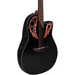 Ovation CE44 Celebrity Series Elite Mid-Depth... Ovation CE44 Celebrity Series Elite Mid-Depth Acoustic-Electric Guitar Black