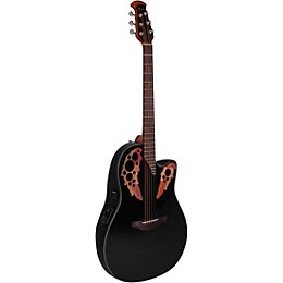 Ovation CE44 Celebrity Series Elite Mid-Depth Acoustic-Electric Guitar Black