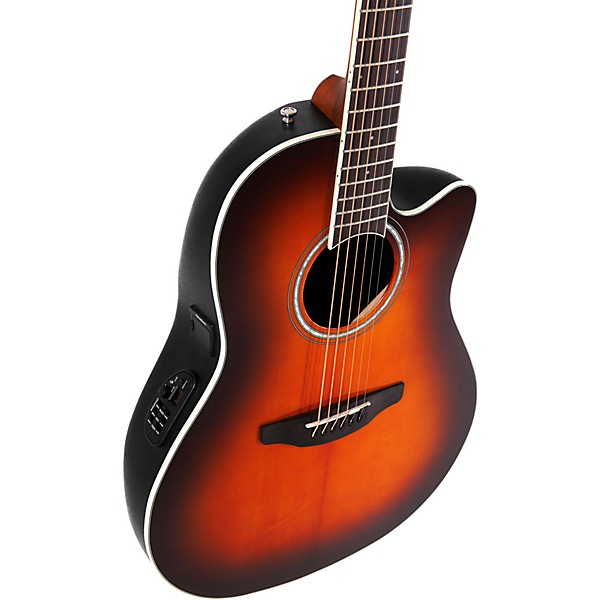 Ovation CS24 Celebrity Series Traditional Mid-Depth Acoustic-Electric Guitar Sunburst