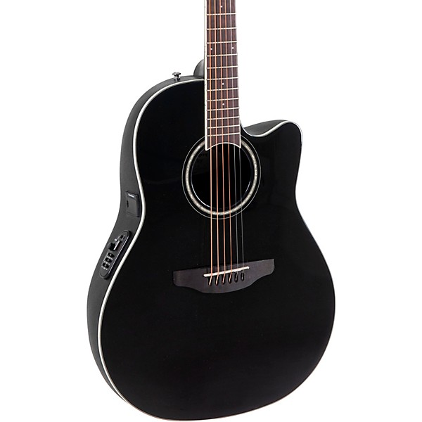 Ovation CS24 Celebrity Series Traditional Mid-Depth Acoustic-Electric Guitar Black