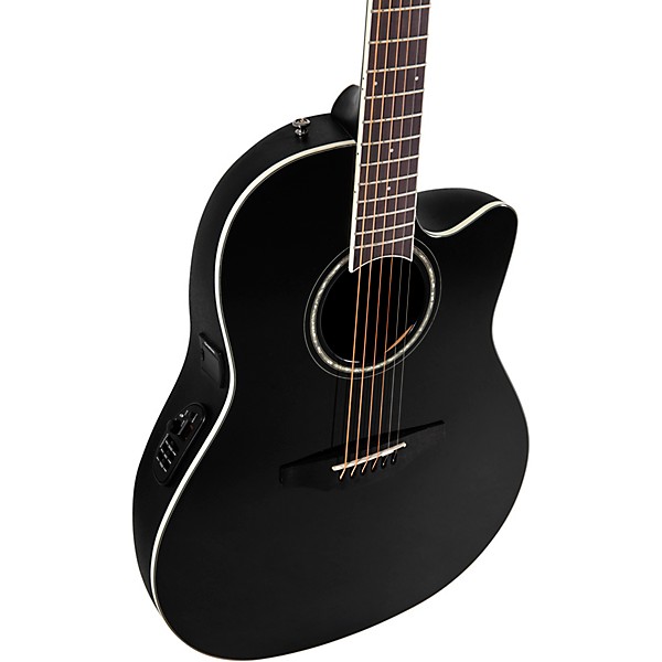 Ovation CS24 Celebrity Series Traditional Mid-Depth Acoustic-Electric Guitar Black