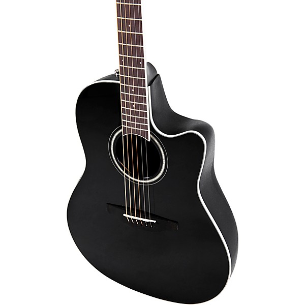 Ovation CS24 Celebrity Series Traditional Mid-Depth Acoustic-Electric Guitar Black