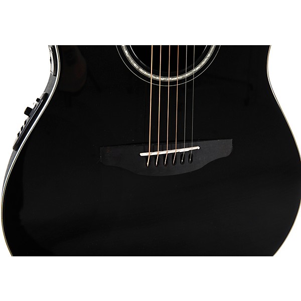 Ovation CS24 Celebrity Series Traditional Mid-Depth Acoustic-Electric Guitar Black