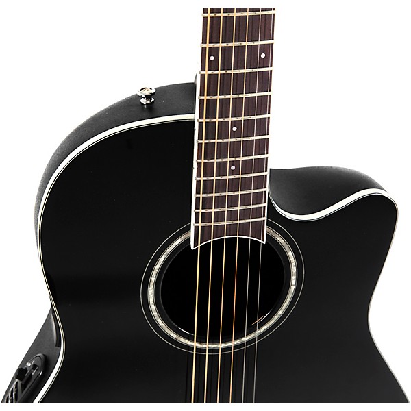 Ovation CS24 Celebrity Series Traditional Mid-Depth Acoustic-Electric Guitar Black