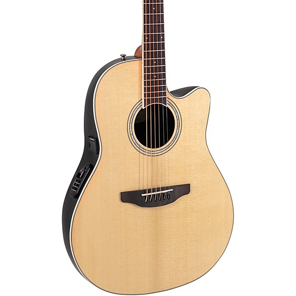 Ovation CS24 Celebrity Series Traditional Mid-Depth Acoustic-Electric Guitar Natural