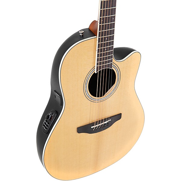 Ovation CS24 Celebrity Series Traditional Mid-Depth Acoustic-Electric Guitar Natural