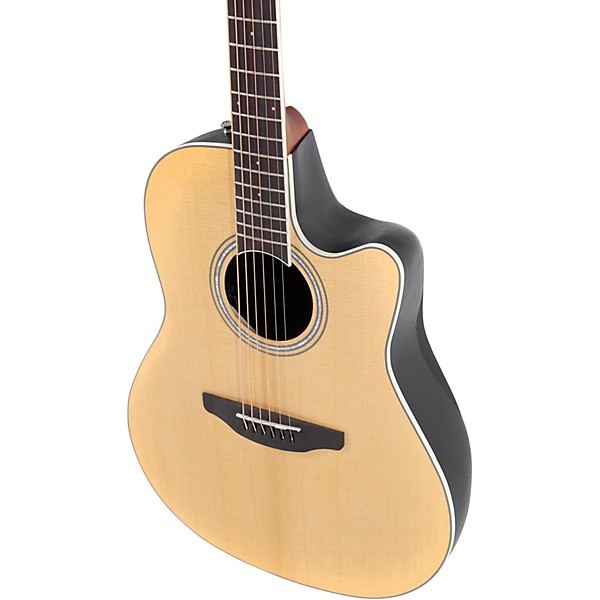 Ovation CS24 Celebrity Series Traditional Mid-Depth Acoustic-Electric Guitar Natural