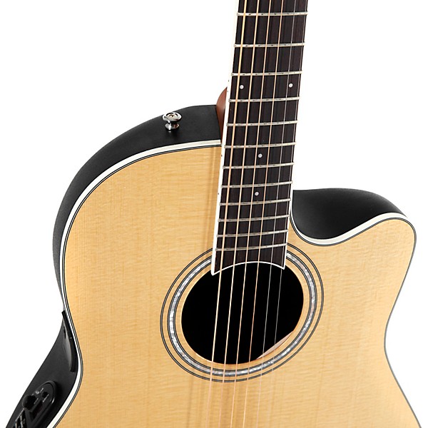 Ovation CS24 Celebrity Series Traditional Mid-Depth Acoustic-Electric Guitar Natural