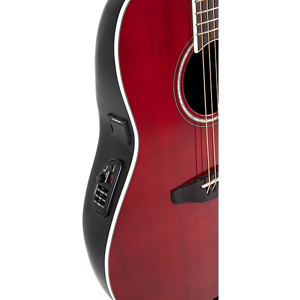 Ovation CS24 Celebrity Series Traditional Mid-Depth Acoustic-Electric Guitar Ruby Red