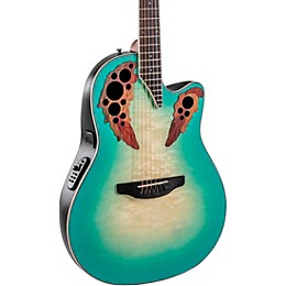 Ovation CE44X-9B-G Celebrity Series Elite Plus Mid-Depth Acoustic-Electric Guitar Mintburst