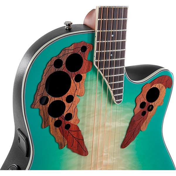 Ovation CE44X-9B-G Celebrity Series Elite Plus Mid-Depth Acoustic-Electric Guitar Mintburst