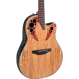 Ovation CE44P-SM-G Celebrity Series Elite Plus Mid-Depth Acoustic-Electric Guitar Natural Spalted Maple