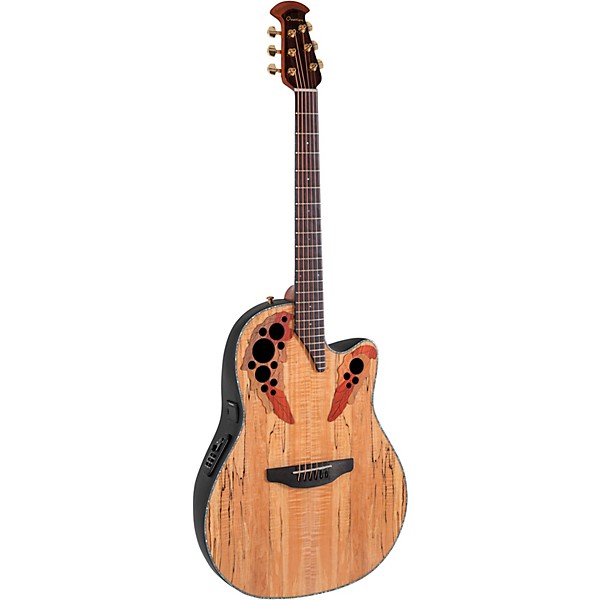 Ovation CE44P-SM-G Celebrity Series Elite Plus Mid-Depth Acoustic-Electric Guitar Natural Spalted Maple