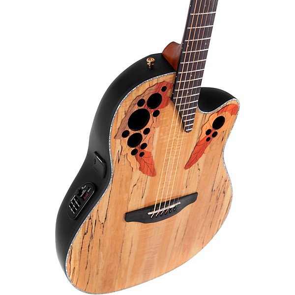 Ovation CE44P-SM-G Celebrity Series Elite Plus Mid-Depth Acoustic-Electric Guitar Natural Spalted Maple