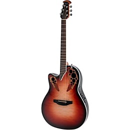 Ovation CE44LX-1R-G Celebrity Series Elite Plus Mid-Depth Left-Handed Acoustic-Electric Guitar Ruby Burst