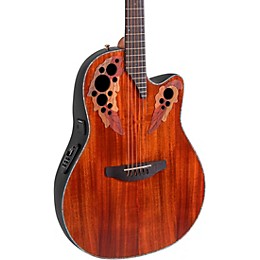 Ovation CE44P Celebrity Series Elite Plus Mid-Depth Acoustic-Electric Guitar Figured Koa